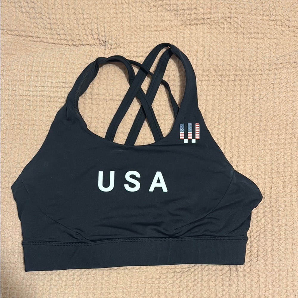 Virus Black Sports Bra with Strappy Back